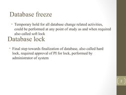 Database Lock Process in Clinical Trials | PDF