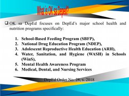 DepEd's 6 Flagship Health Programs | PDF