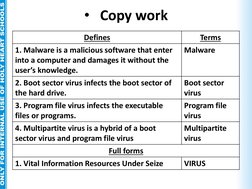 Class 7 Computer: Chapter 3 - Viruses | PDF | Computer Virus ...
