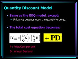 Quantity Discount Model Analysis | PDF | Supply Chain Management ...
