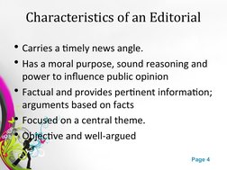 Essentials of Editorial Writing | PDF | Teachers | Microsoft Power Point