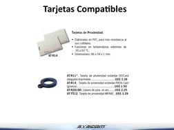 Tarjetas Compatibles
