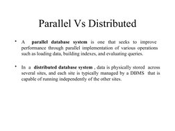 Parallel and Distributed Database Systems | PDF | Databases | Parallel ...