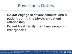 Copyright © 2016, 2012, 2009 by Pearson Education, Inc.
All Rights Reserved
Medical Law and Ethics, Fifth Edition
Bonnie F. F