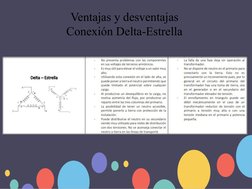 Ventajas y desventajas 
Conexión Delta-Estrella 
