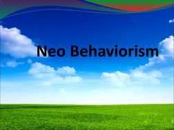 Neo Behaviorism
