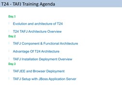 T24 TAFJ Training Overview | PDF | Computers