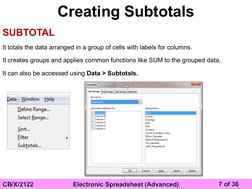 Advanced Electronic Spreadsheet Notes | PDF | Spreadsheet | Hyperlink