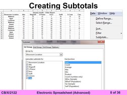 Advanced Electronic Spreadsheet Notes | PDF | Spreadsheet | Hyperlink