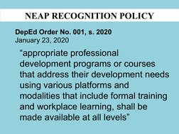 NEAP Guidelines for Teacher Development | PDF | Teachers | Learning