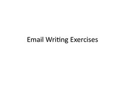 Email Writing Exercises
