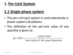 Single-Line Diagram and Per Unit System | PDF | Quantity | Electrical ...