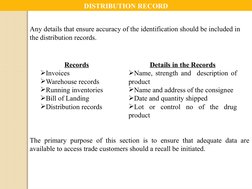 Importance of Distribution Records in Pharma | PDF | Packaging And ...