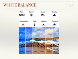 WHITE BALANCE
1B
 3
