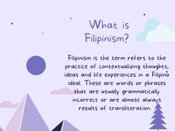 Understanding Filipinism Examples | PDF | Linguistics | Languages