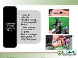 FECHA ÚLTIMA REVISIÓN: 13/12/11
VERSIÓN: 1.0
CÓDIGO: SGC.DI.260
• Retirar el 
inducido
• Aflojar la tuerca 
de sujeción de la