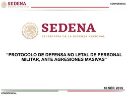 CONFIDENCIAL 
CONFIDENCIAL 
10 SEP. 2019 
“PROTOCOLO DE DEFENSA NO LETAL DE PERSONAL 
MILITAR, ANTE AGRESIONES MASIVAS” 
