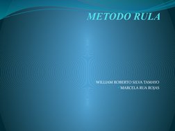 METODO RULA
WILLIAM ROBERTO SILVA TAMAYO
MARCELA RUA ROJAS
