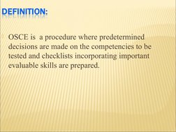 Ocse Questions OSCE and OSPE: Practical Examination Guide | PDF | Test (Assessment ...