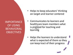 Behavioral Objectives in Teaching Plans | PDF | Learning | Attitude ...
