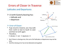 Closing Error in Traverse Surveying | PDF | Compass | Surveying
