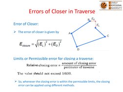 Distance Traverse Error Closing Error in Traverse Surveying | PDF | Compass | Surveying