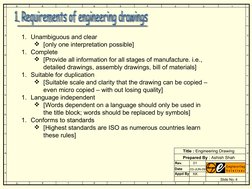 Slide No: 4
Prepared By : Ashish Shah
Title : Engineering Drawing
Rev.
01
Date
03-JUN-09
Appd By
KK
A
B
C
D
E
F
G
H
I
1
2
3
4