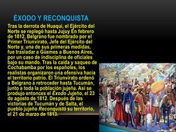 Tras la derrota de Huaqui, el Ejército del 
Norte se replegó hasta Jujuy En febrero 
de 1812, Belgrano fue nombrado por el 
P