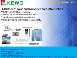 SG600 Solar Pump Inverter Overview | PDF | Power Inverter | Mains ...
