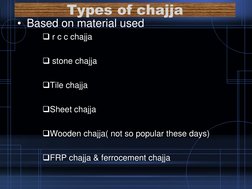 Types and Purpose of Chajjas | PDF | Wall | Art Media