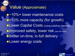 The RM Group, Inc.
Knoxville, TN 
Copyright 2012
Copyright 2017
MaximoWorld
®~10%+ lower maintenance costs
®~10% more capacit