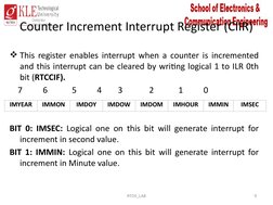 Counter Increment Interrupt Register (CIIR)
This register enables interrupt when a counter is incremented 
and this interrup