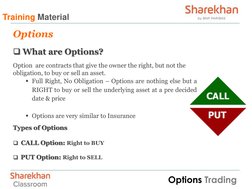 Options Trading Training Guide | PDF | Option (Finance) | Greeks (Finance)