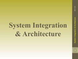 System Integration & Architecture Overview | PDF | Systems Theory ...