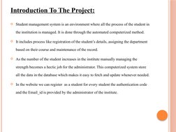 Student Management System Project Report | PDF | Computer Data Storage ...