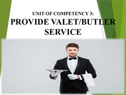 Valet Butler Script Valet and Butler Service Standards | PDF | Etiquette | Hygiene