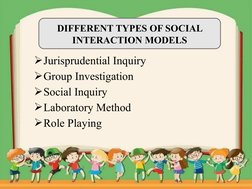 Jurisprudential Inquiry
Group Investigation
Social Inquiry
Laboratory Method
Role Playing
DIFFERENT TYPES OF SOCIAL 
INT
