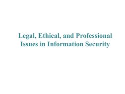 Legal and Ethical Issues in Info Security | PDF | Privacy | Digital ...