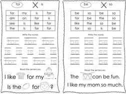 be 
so 
be 
so 
for 
be 
the 
so 
like 
the 
so 
be 
for 
so 
is 
be 
Read the sentences: 
The          can be fun. 
I like m