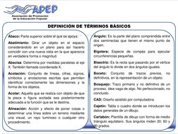 Ábaco: Parte superior sobre el que se apoya. 
Abatimiento: Girar un objeto en el espacio 
considerándolo en un plano para así