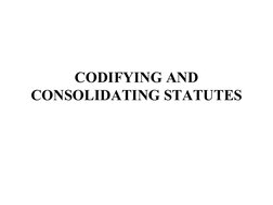 Understanding Codifying and Consolidating Statutes | PDF | Codification ...
