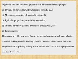 Engineering Properties of Rocks | PDF | Strength Of Materials | Rock ...