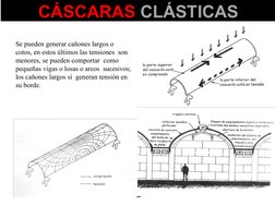CÁSCARAS CLÁSTICAS
Se pueden generar cañones largos o  
cotos, en estos últimos las tensiones  son 
menores, se pueden compor