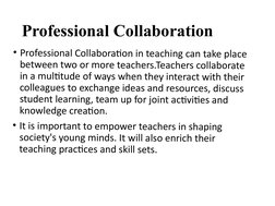 Enhancing Teaching through Collaboration | PDF | Teachers | Teaching Method