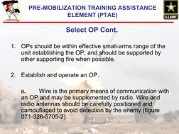 Establishing a Military Observation Post | PDF | Radio | Camouflage