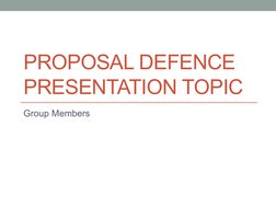 Proposal Defense Example.pdf Proposal Defense Presentation Guide | PDF