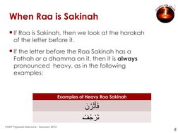 Examples With Raa Suqoon Rules of Raa in Tajweed | PDF | Human Voice | Quran