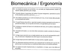 Biomecánica / Ergonomía
