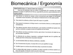 Biomecánica / Ergonomía
