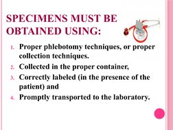 Specimen Collection Techniques Overview | PDF | Medical Specialties ...
